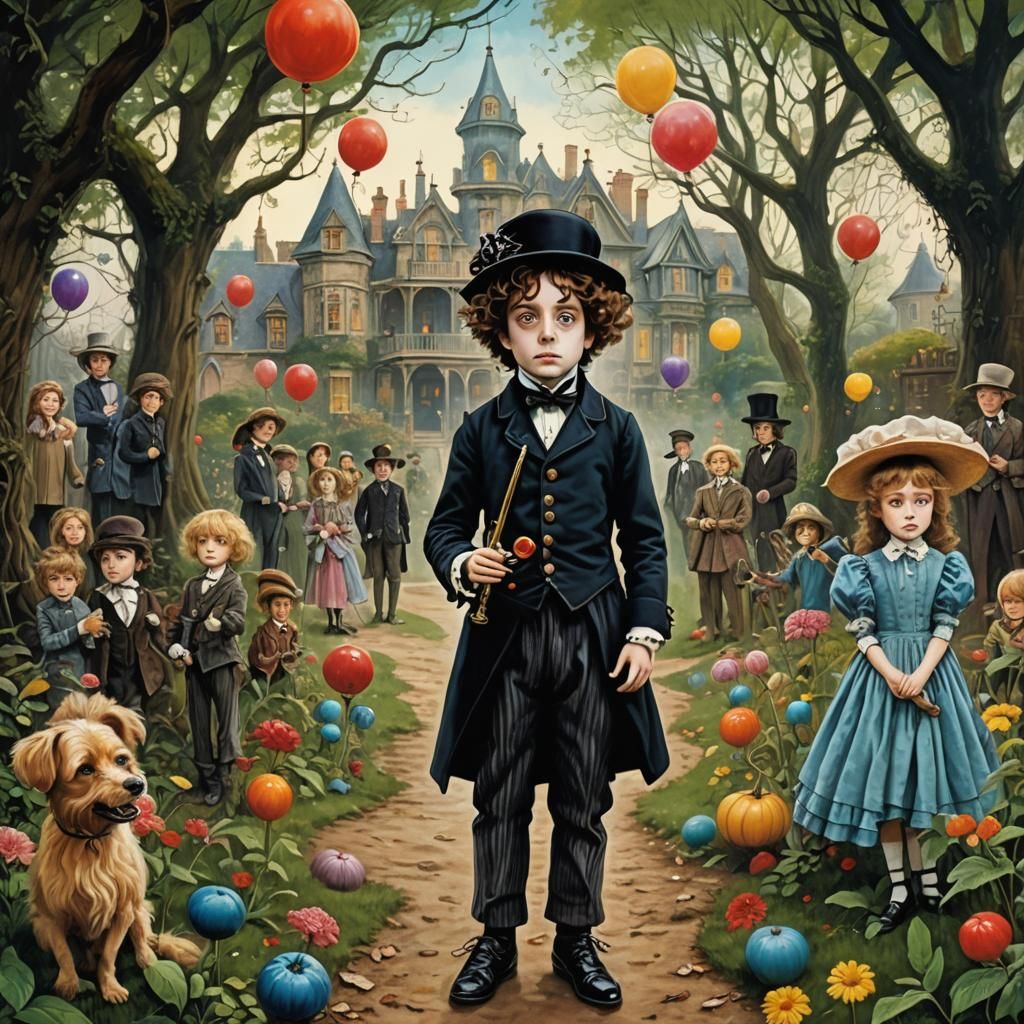 Fantasy Portrait in Burtonesque Victorian Style