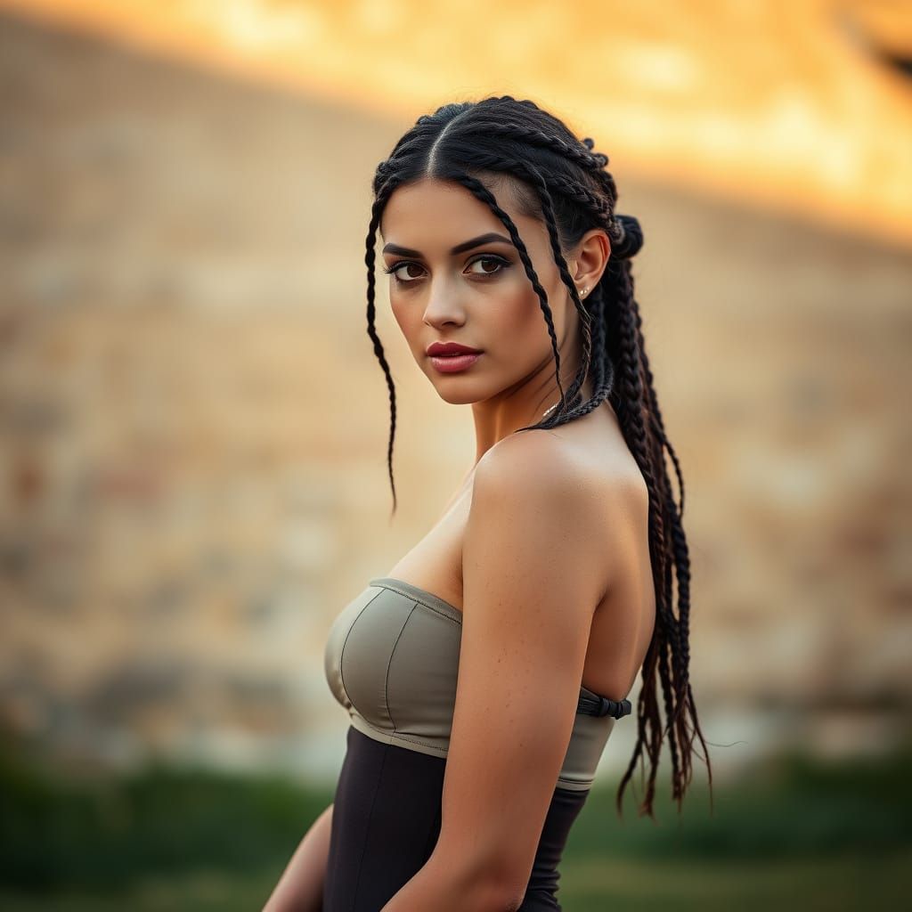 Roman Woman in Elegant Contrapposto Pose