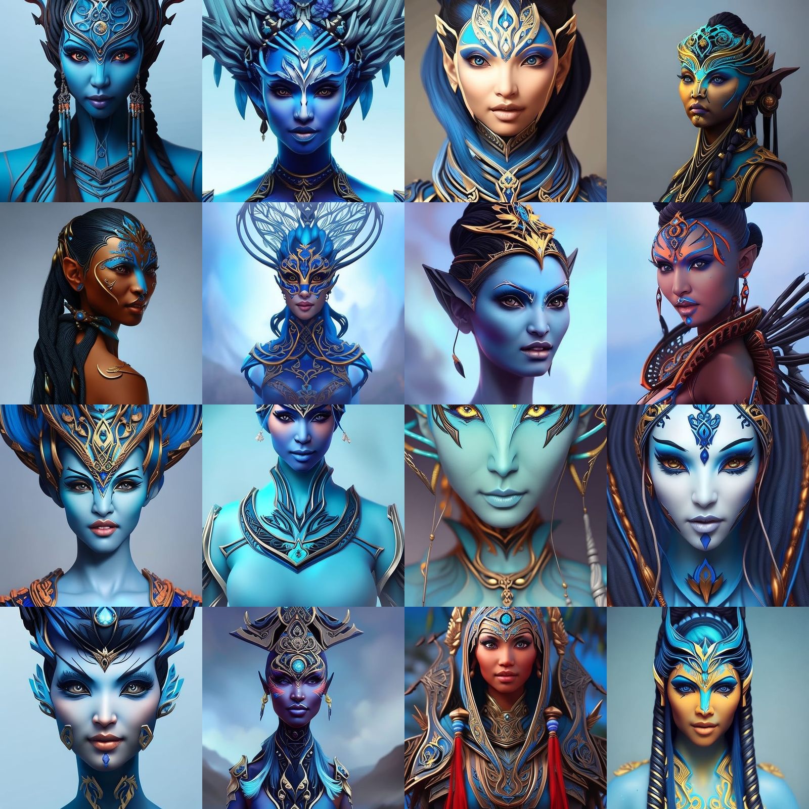 Detailed Portrait of a Na'vi Woman