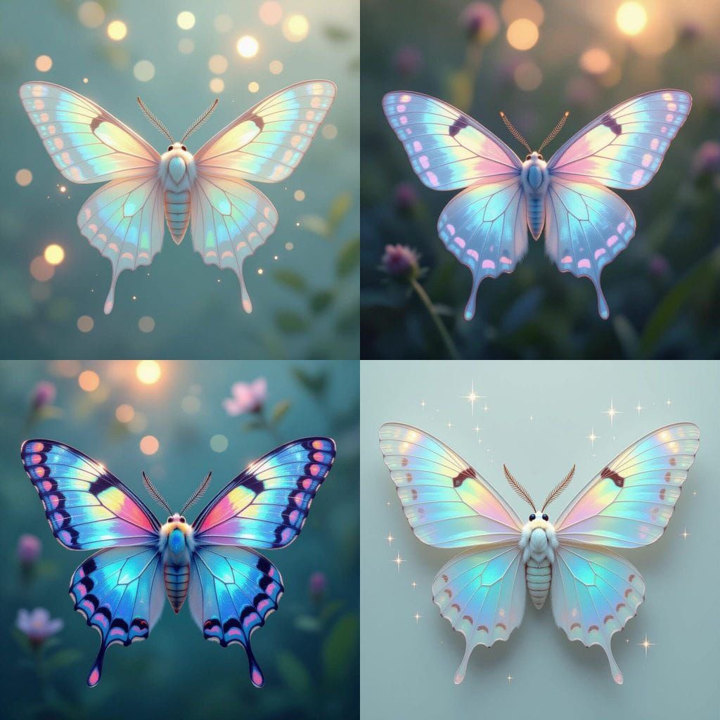Opal Morphing Moths: Shimmering Iridescence