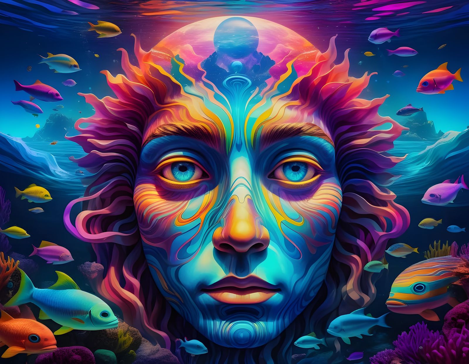 God of Vibrant Aquatic Wonders