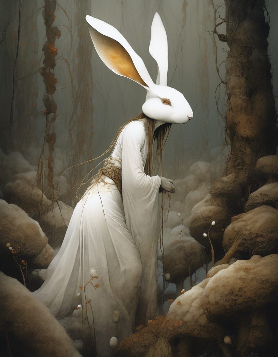 Rabbit Maiden in Hazy Swamp