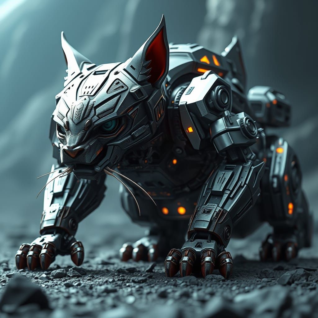 Epic Sci-Fi Mech in Polished Metal as Rendered in Unreal Eng...