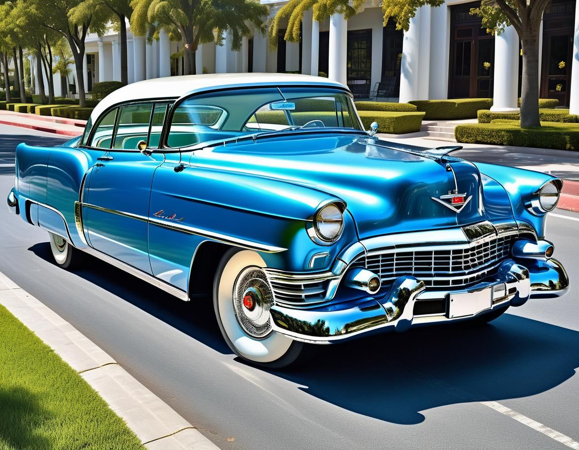 Azure 1956 Eldorado Biarritz in Street Race