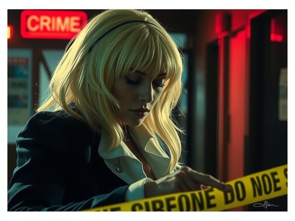 Detective in Blonde Wig: Film Noir Crime Scene