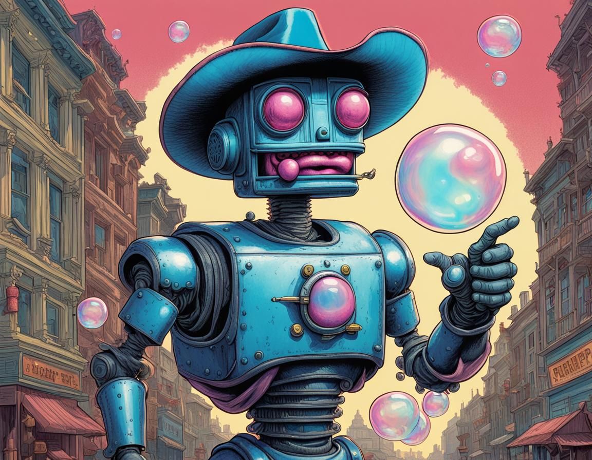 Bubble Gum Cowboy Robot III