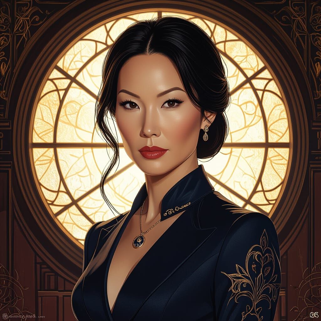 Lucy Liu in Old American Setting: Concept Art