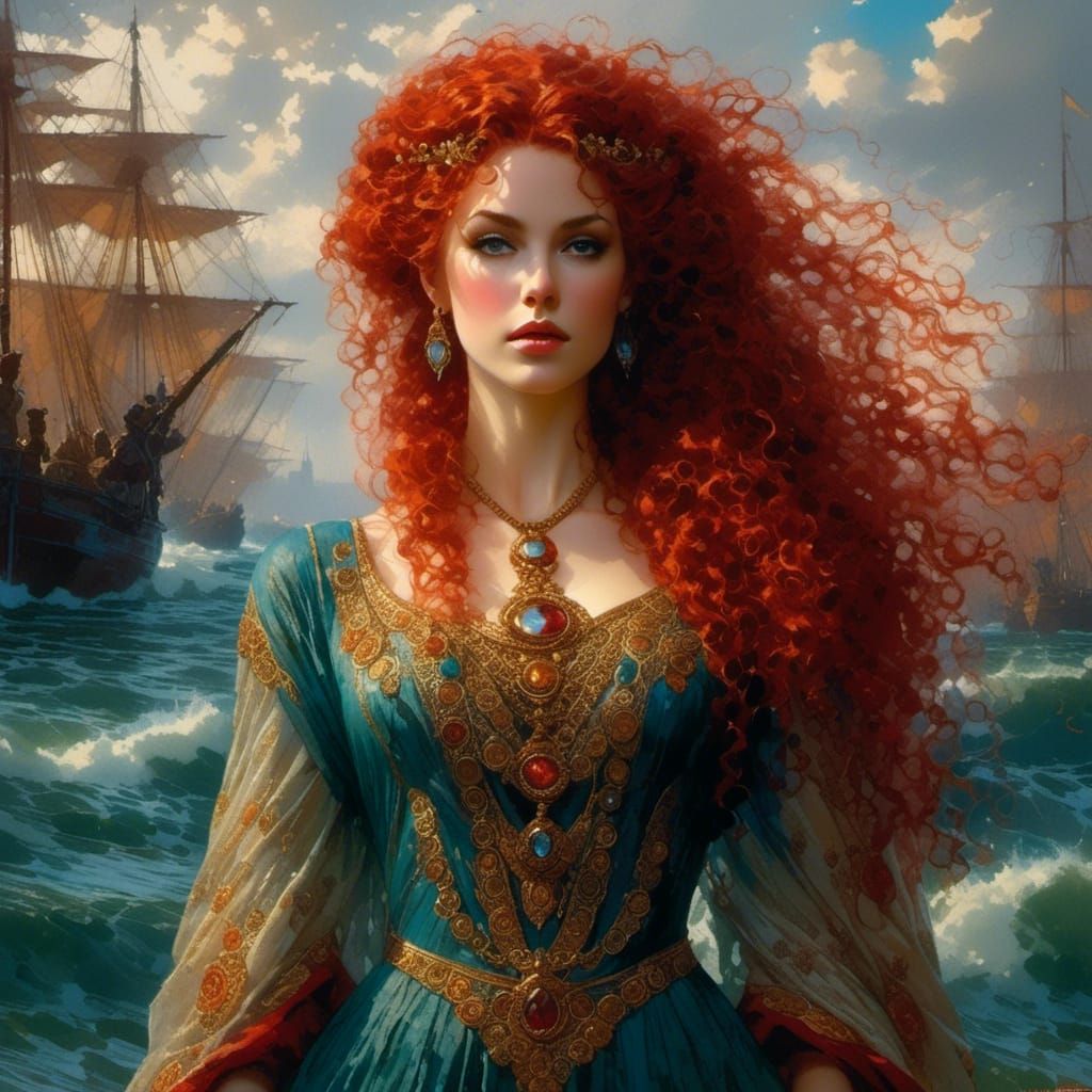 River Goddess Portrait with Volumetric Lighting