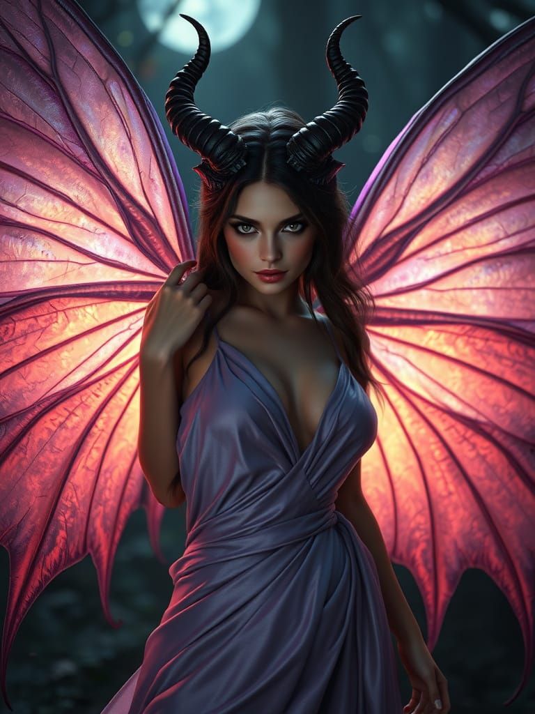 Dark Fairy Offers Unholy Power in Lavender Dress