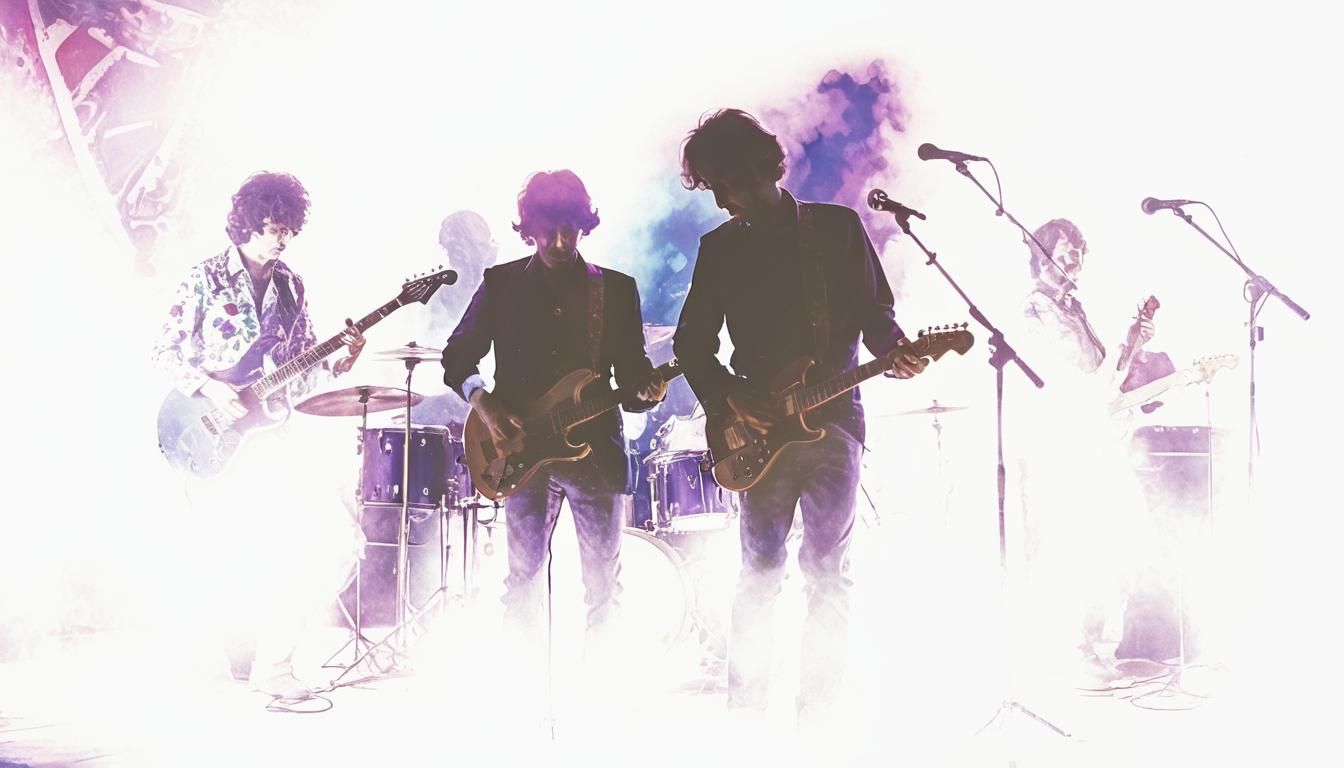 Psychedelic Rock Concert in Peter Max Style