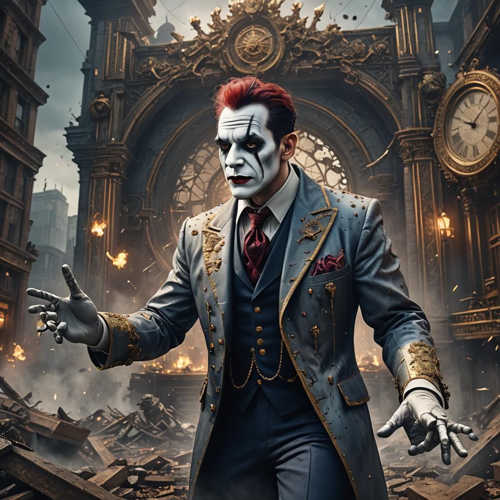Powerful Executive Mime in Detailed Matte Painting