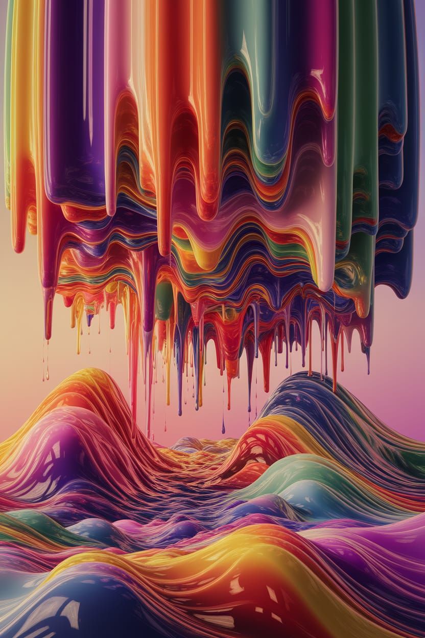 Dripping in Paint, expressionism max ernst 4K psychedelic masterpiece