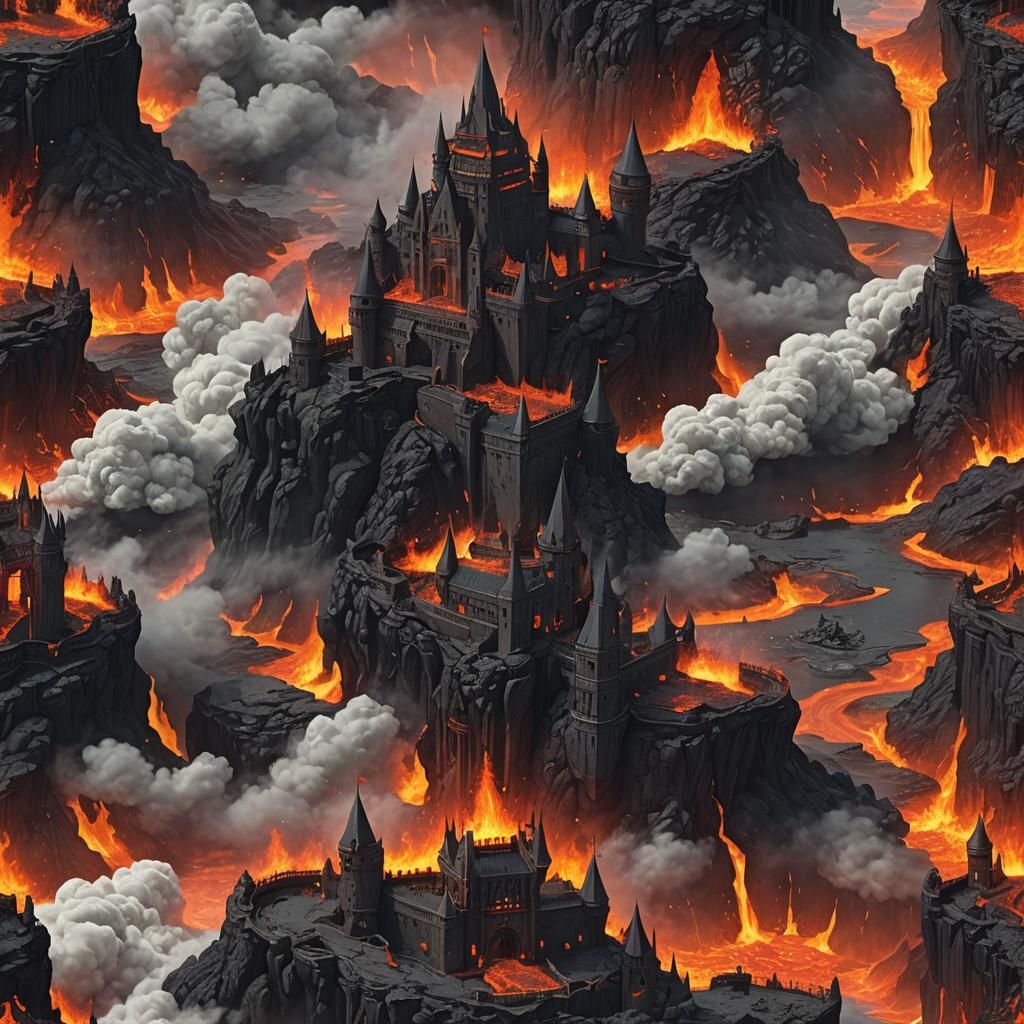 Cloud Castle with Lava Moat