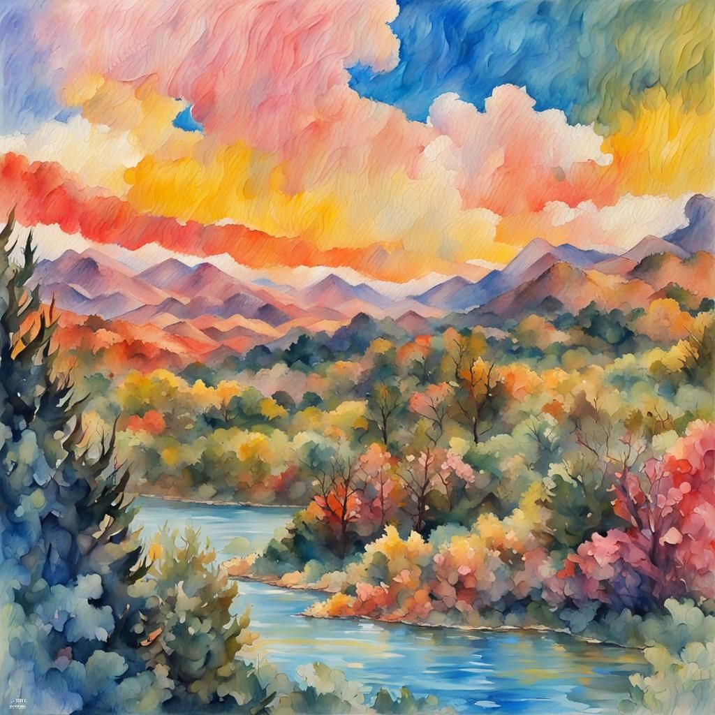 Stitch as Gouache and Watercolor Masterpiece