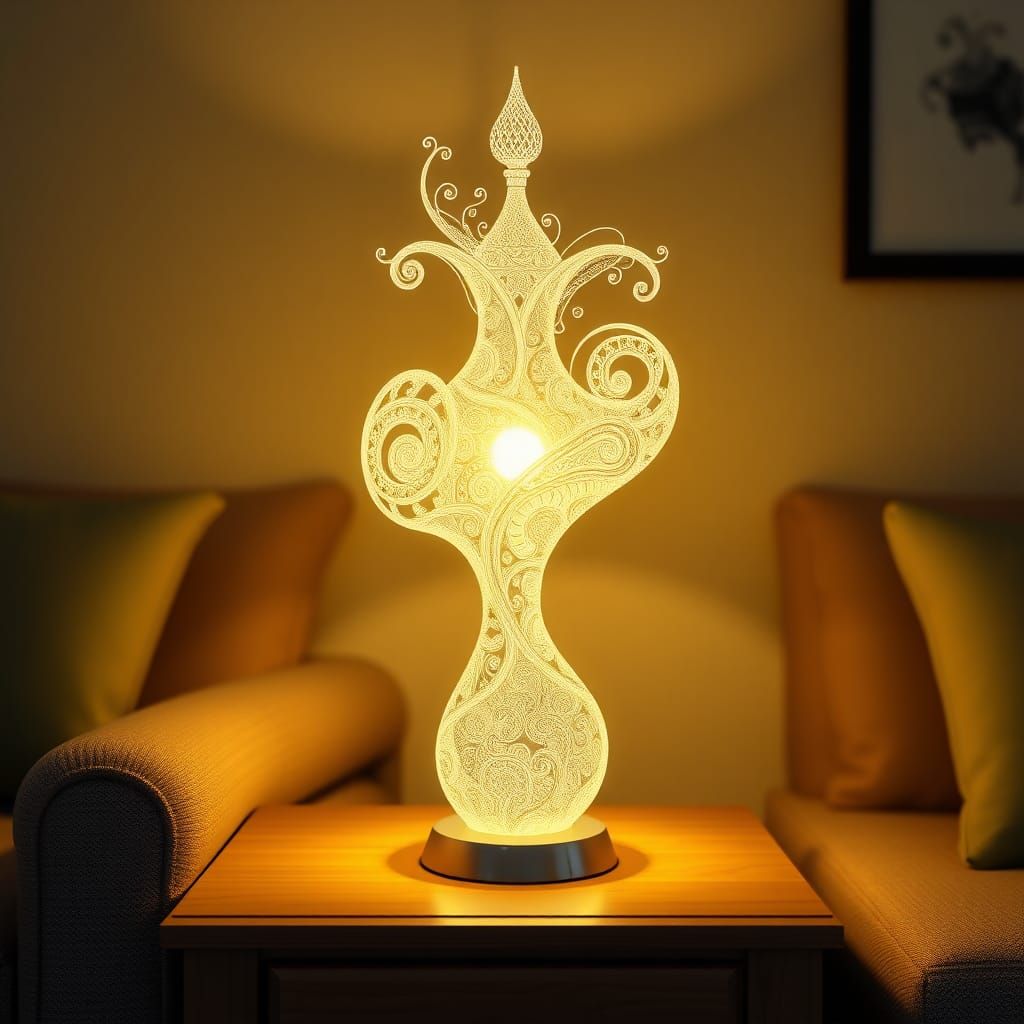 Genie Lamp Lights Up Living Room with Magic