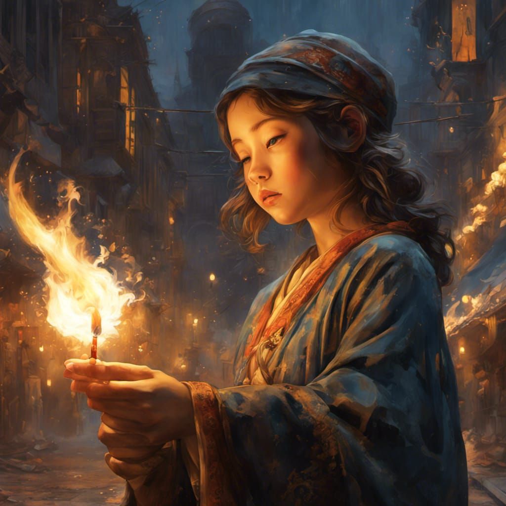 Little Match Girl: Graffiti Art with Volumetric Lighting