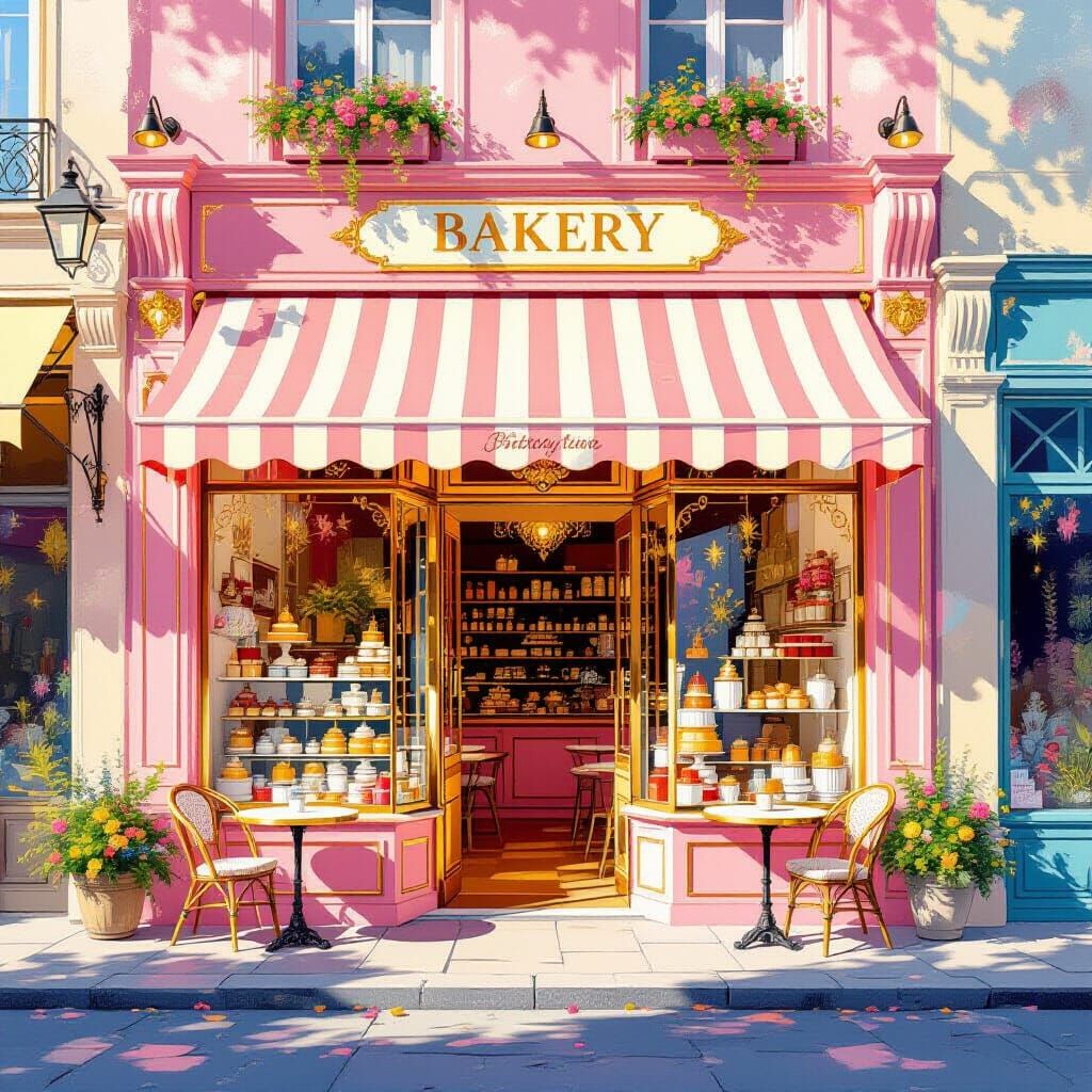 Bakery Facade in Metamodern Style