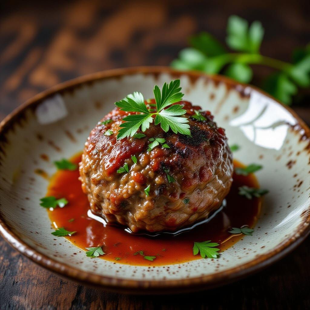 Succulent Meatball Still Life in Vibrant Colors