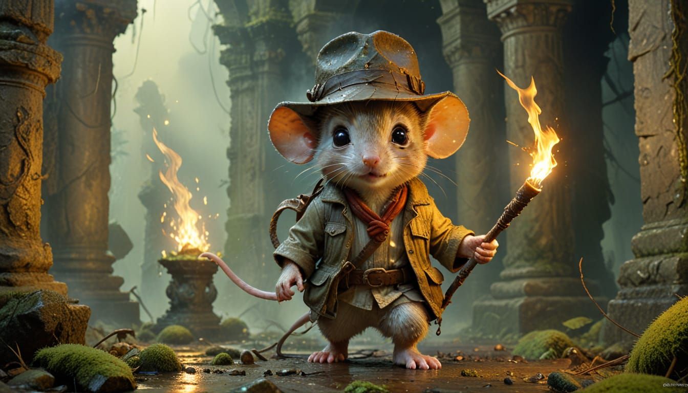 Indiana Jones Mouse Adventure in Stone Temple