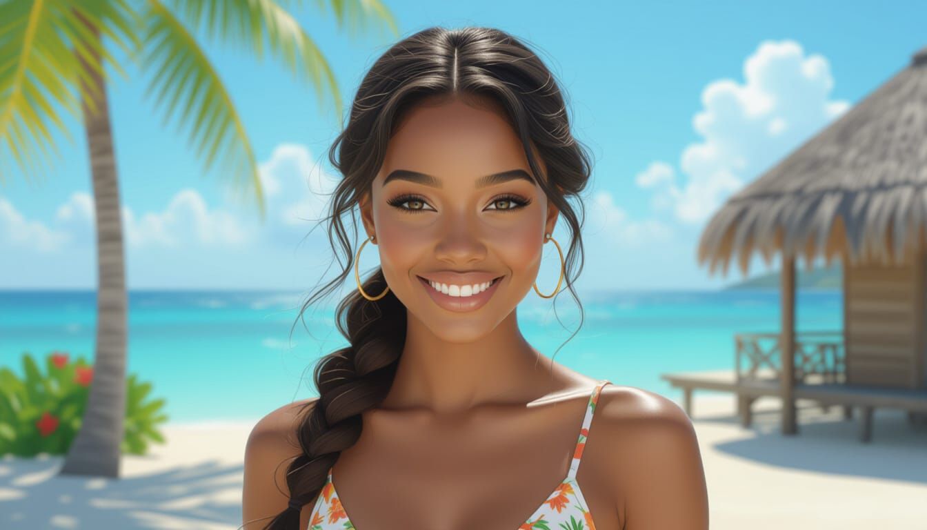 Beautiful Jamaican Woman: Realistic AI Render