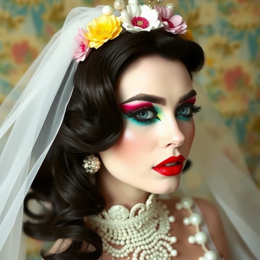 Surreal Bride Portrait in a Bold Style