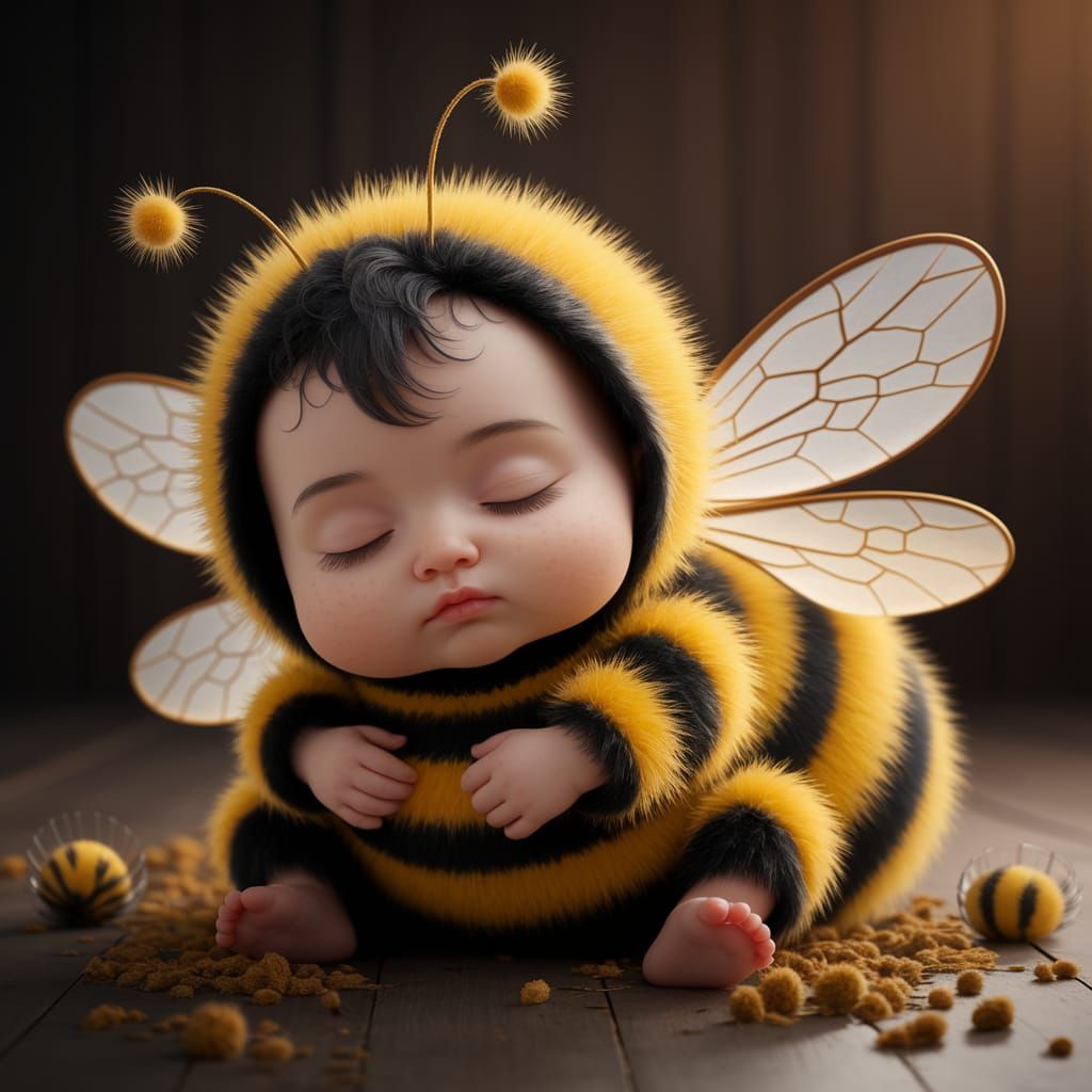 Sleeping Bumblebee: Adorable Infant Photography Style