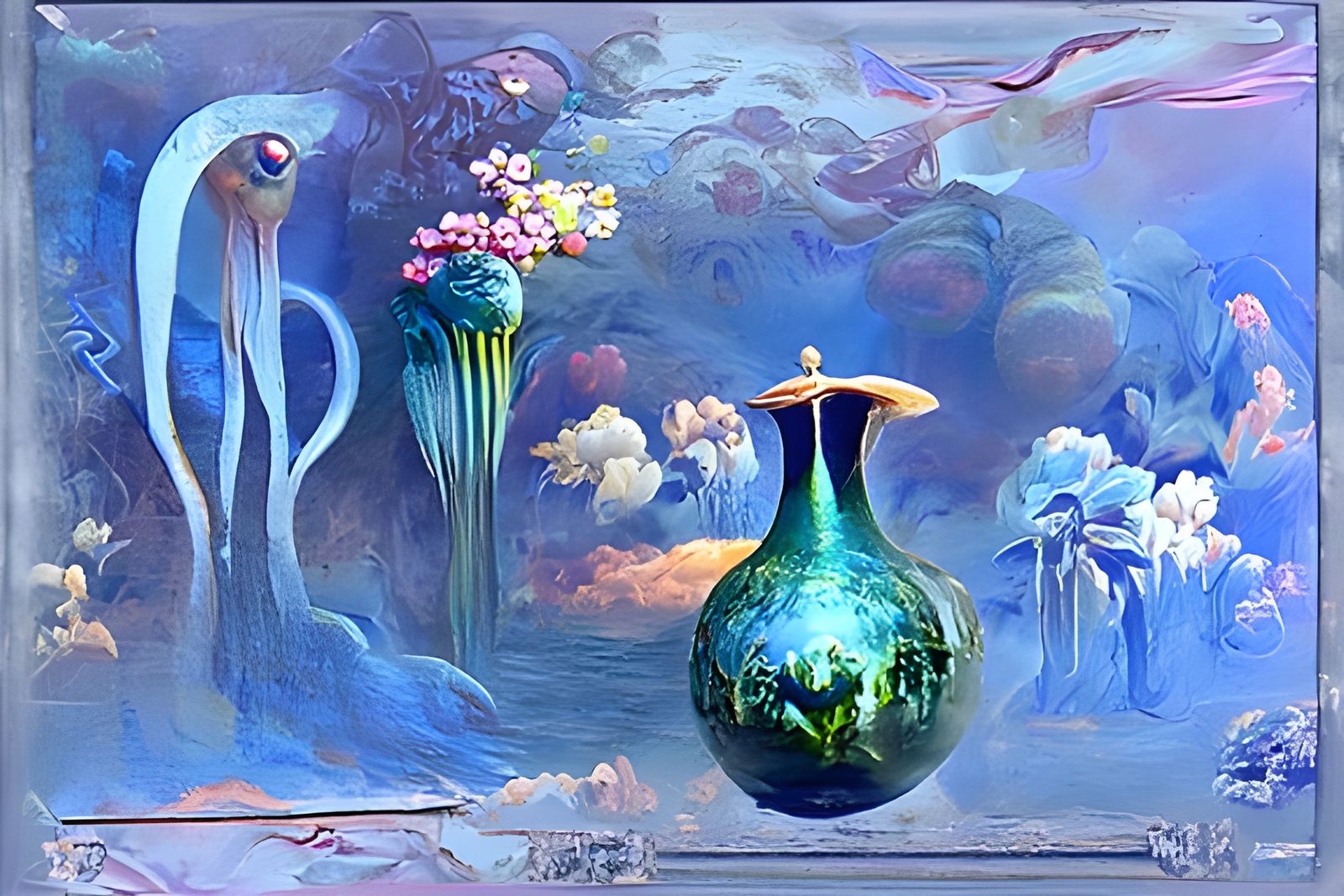 Psychedelic Symbolism Painting in Surreal Style