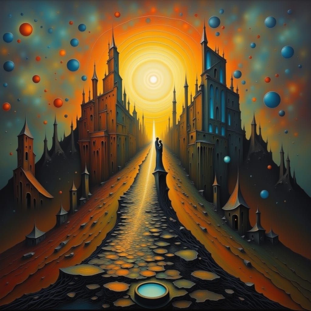 Surreal Pathway to a Golden Door