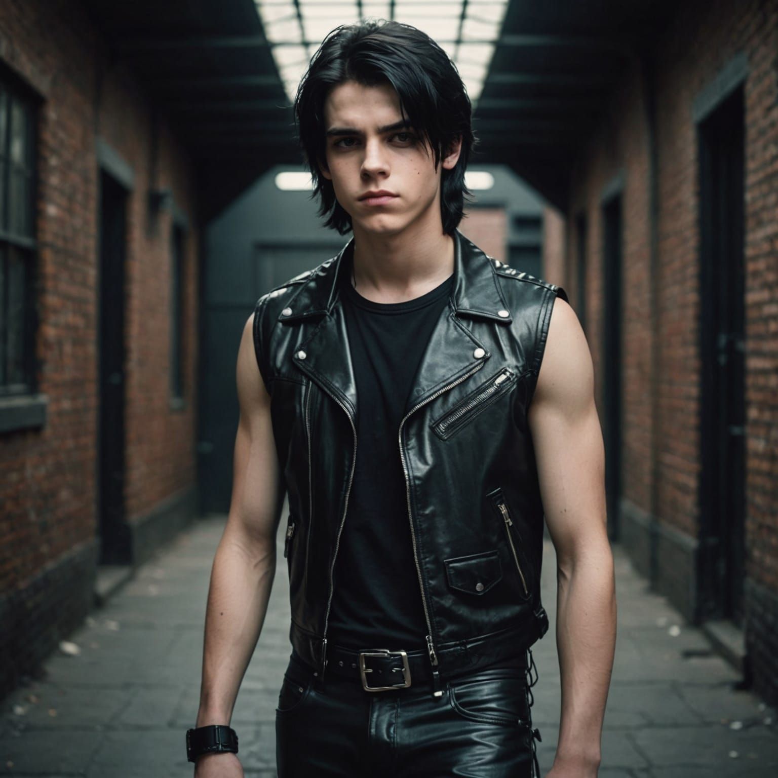 Emo Boy Portrait in Cinematic Style