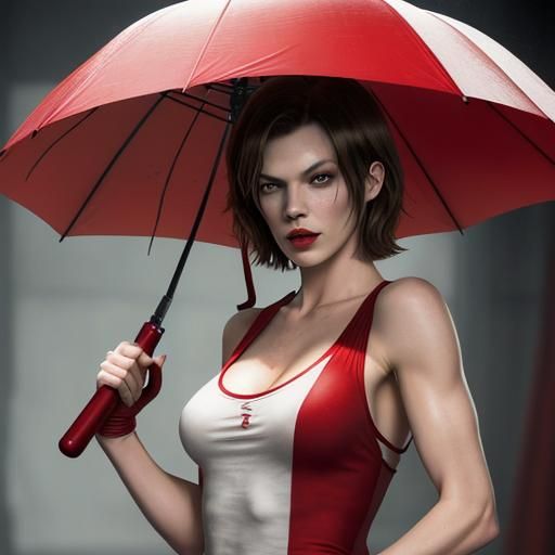 Action Movie Character with Pistols and Umbrella