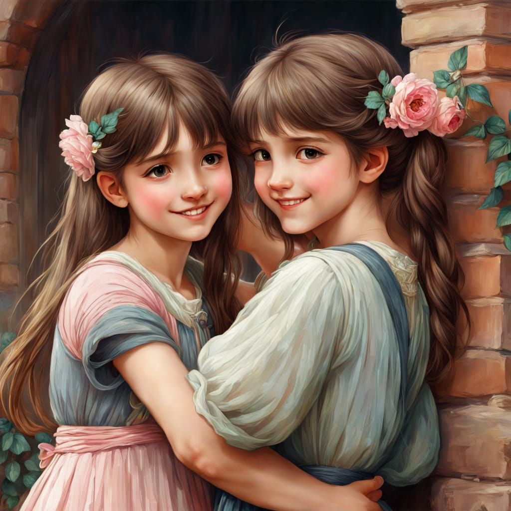 Sweet Siblings in Anime Style