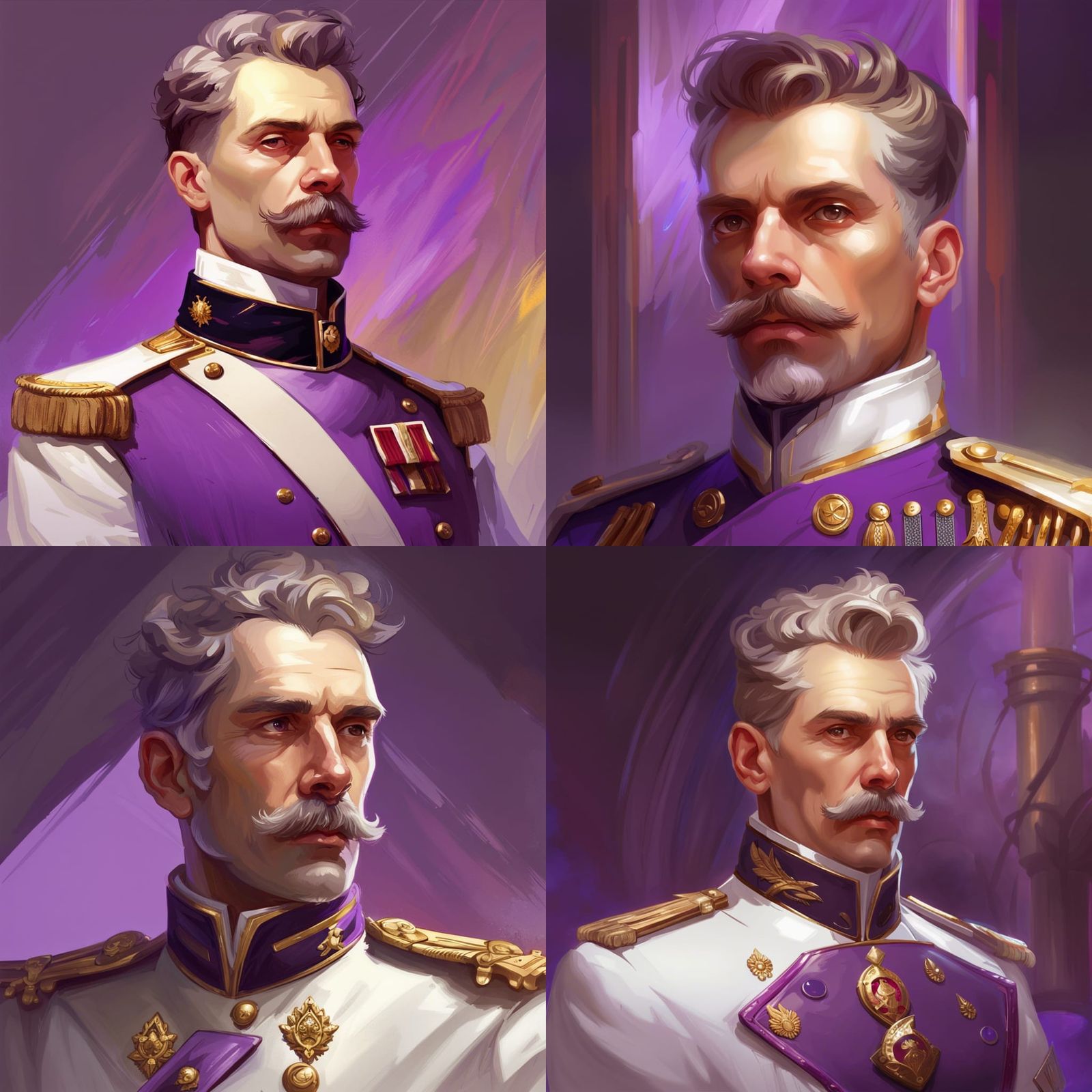 Futuristic Emperor Portrait in Digital Art Style