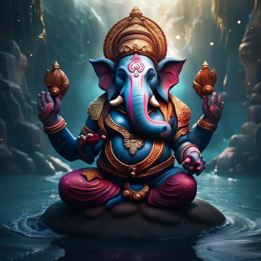 Ganesha on the water