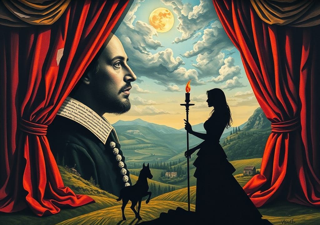 Surreal Macbeth Collage with LED Lighting