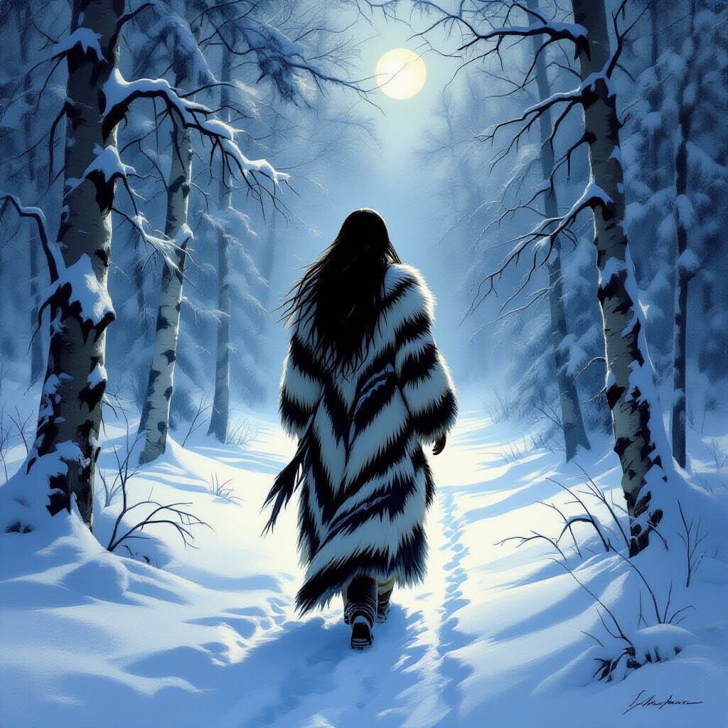 Native wife wolf coats