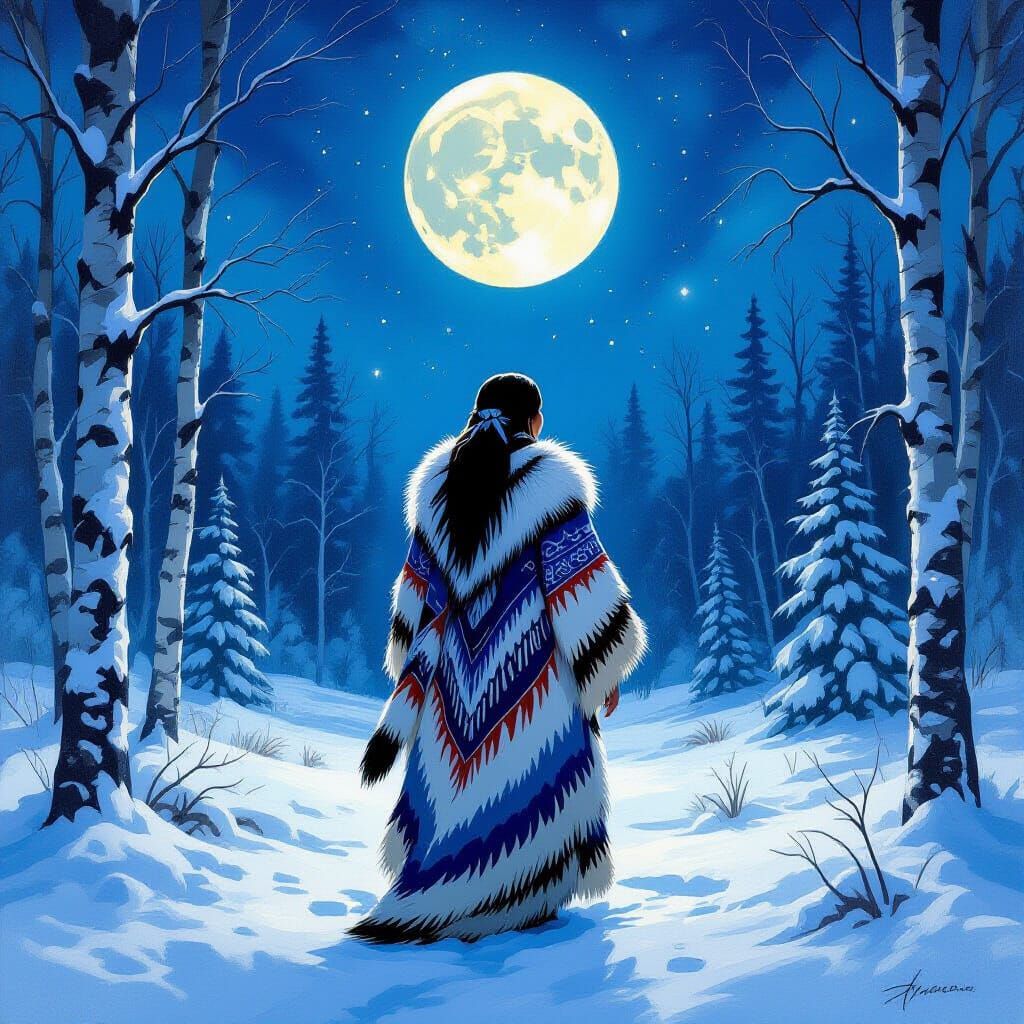 Native wife wolf coats