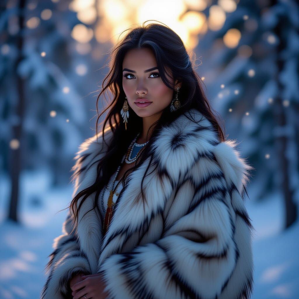 Native wife wolf coats