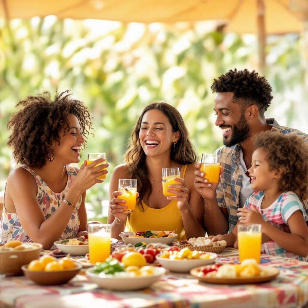 Diverse People Practicing Healthy Habits in Vibrant Setting