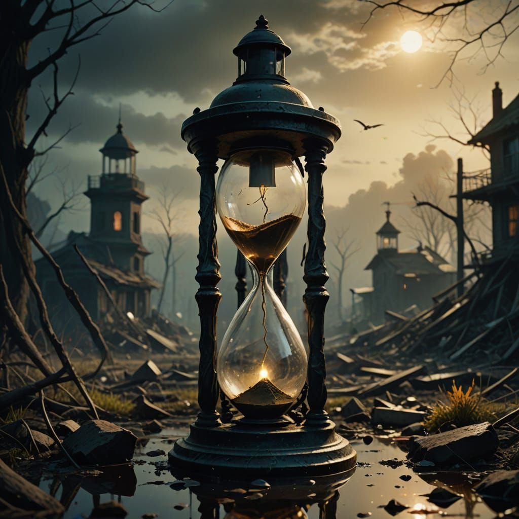 Hourglass Concept Art: Life and Decay