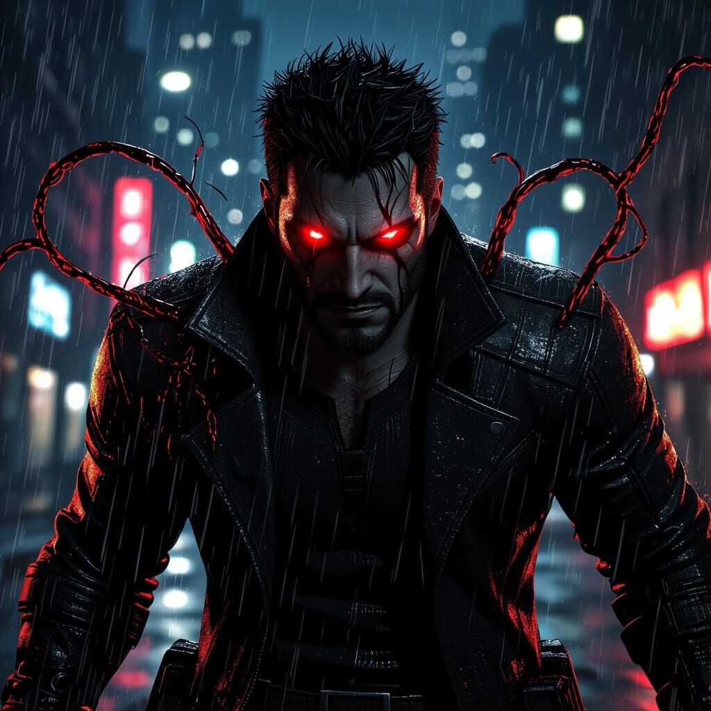 Alex Mercer in Dynamic Comic Book Style Portrait