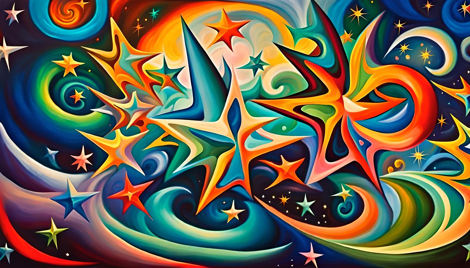 Swirling Newborn Stars in Iridescent Plasma Maelstrom as Imp...