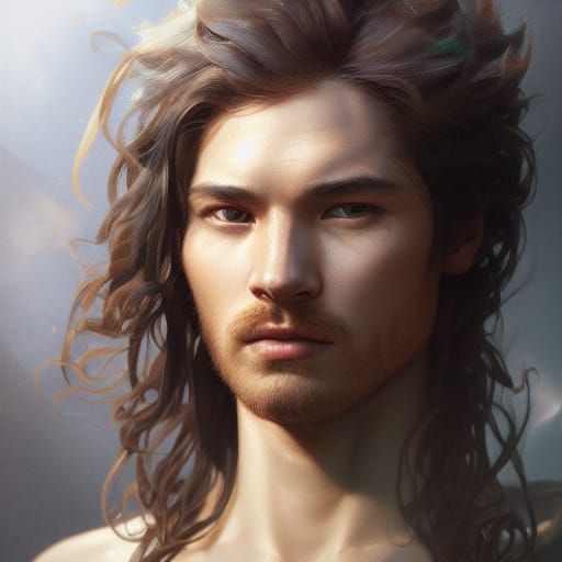 Samson Portrait in Hyperdetailed Style