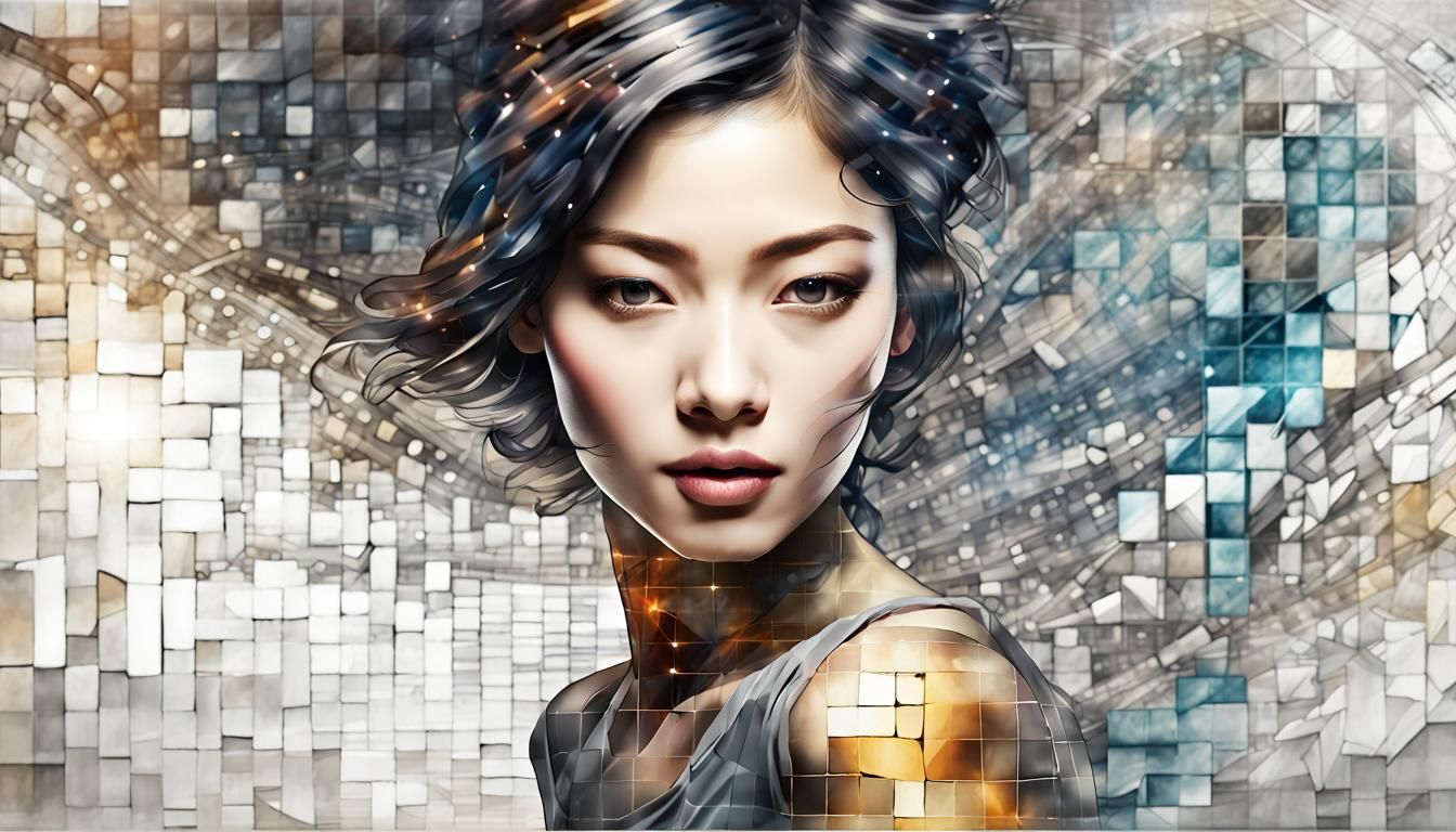 Modern Asian Woman Portrait in Varied Styles