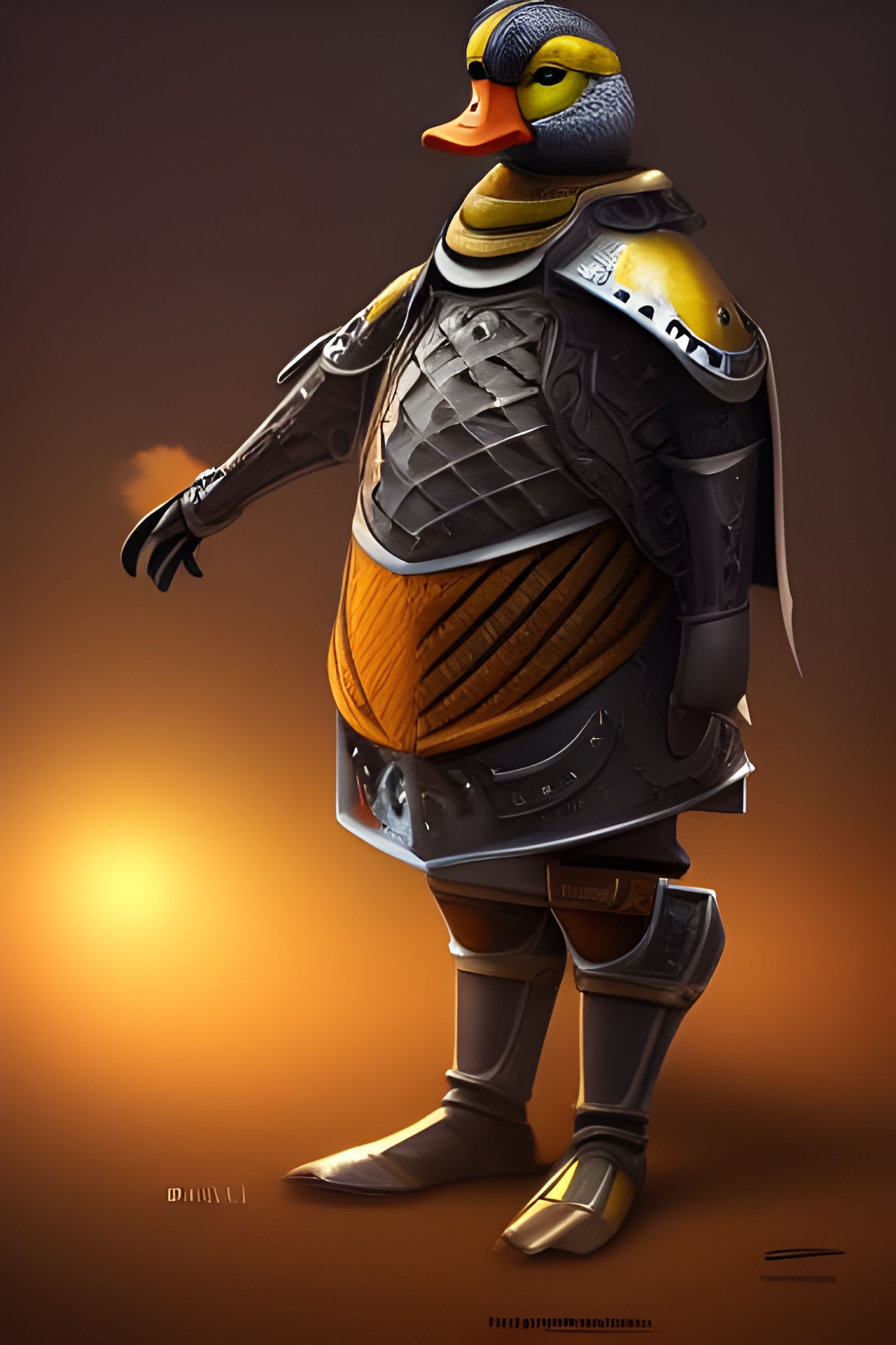 Duck Knight in Shining Armor: Detailed Fantasy Art