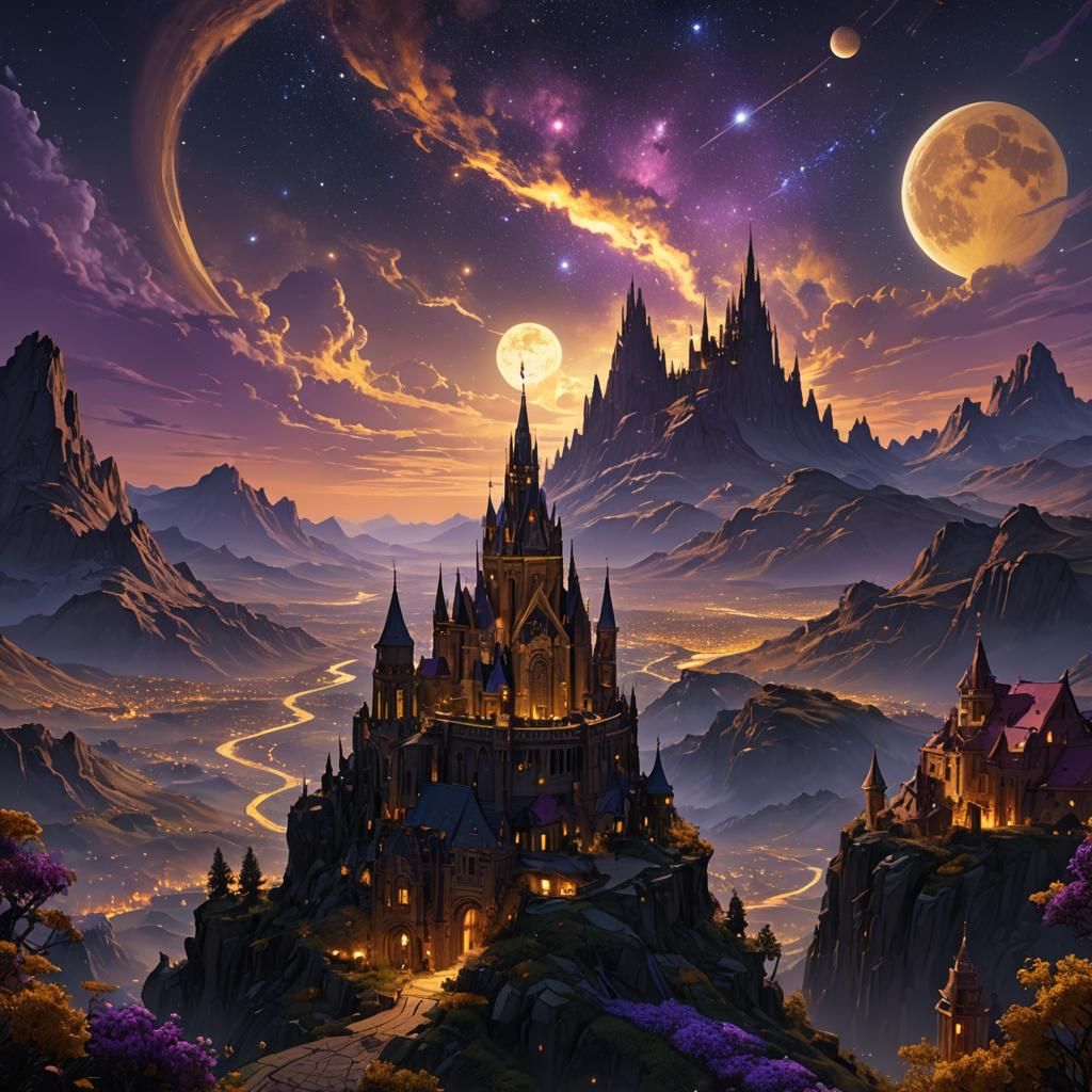 Epic Night Sky Concept Art in 8K Resolution