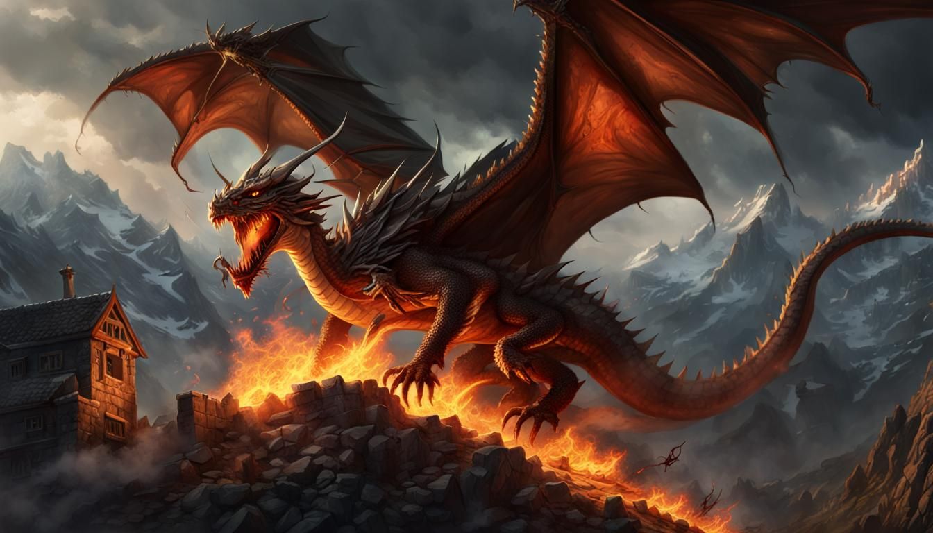 Dragon's Fury: Knight vs. Colossal Beast