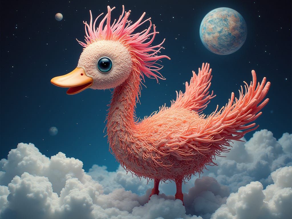 Loonyscape Spacebuns Hyaline Poetic Quilling Melodramatic Lighting Feathers