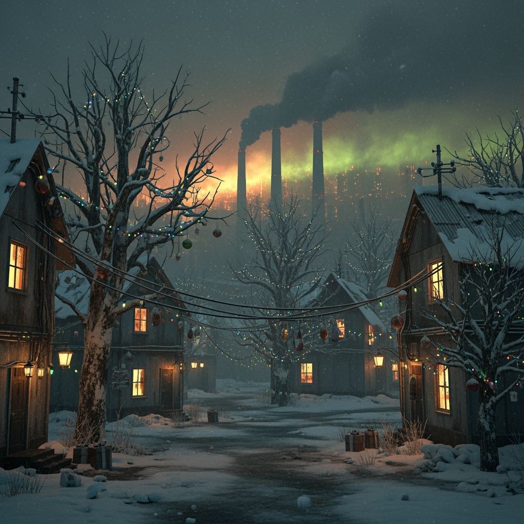 Dystopian Christmas Scene in Industrial Style