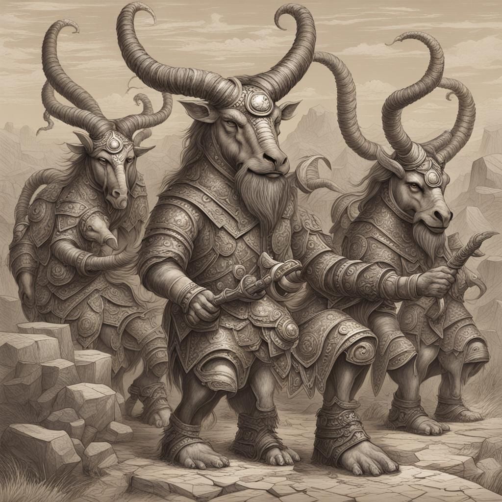 The Old God Pan with Horns and Hooves