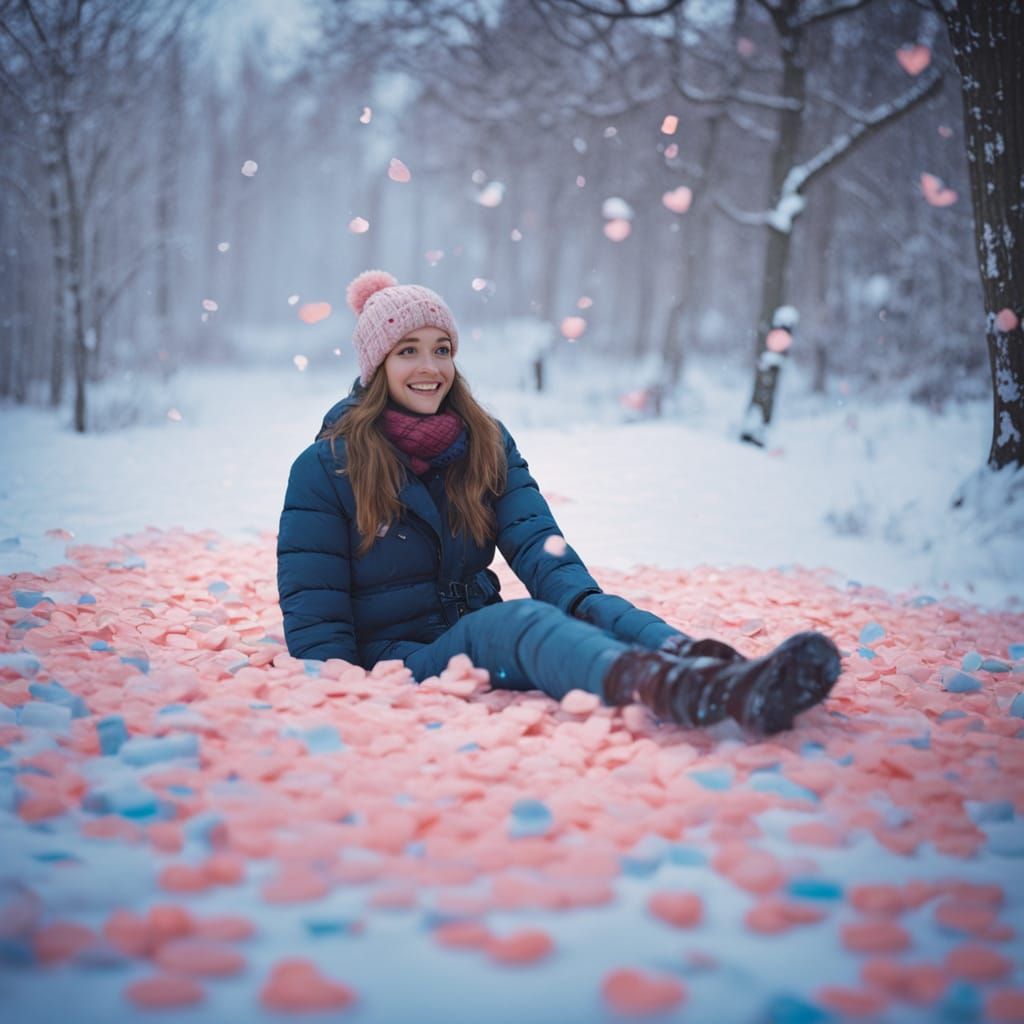 Whimsical Winter Wonderland in Pastel Hues